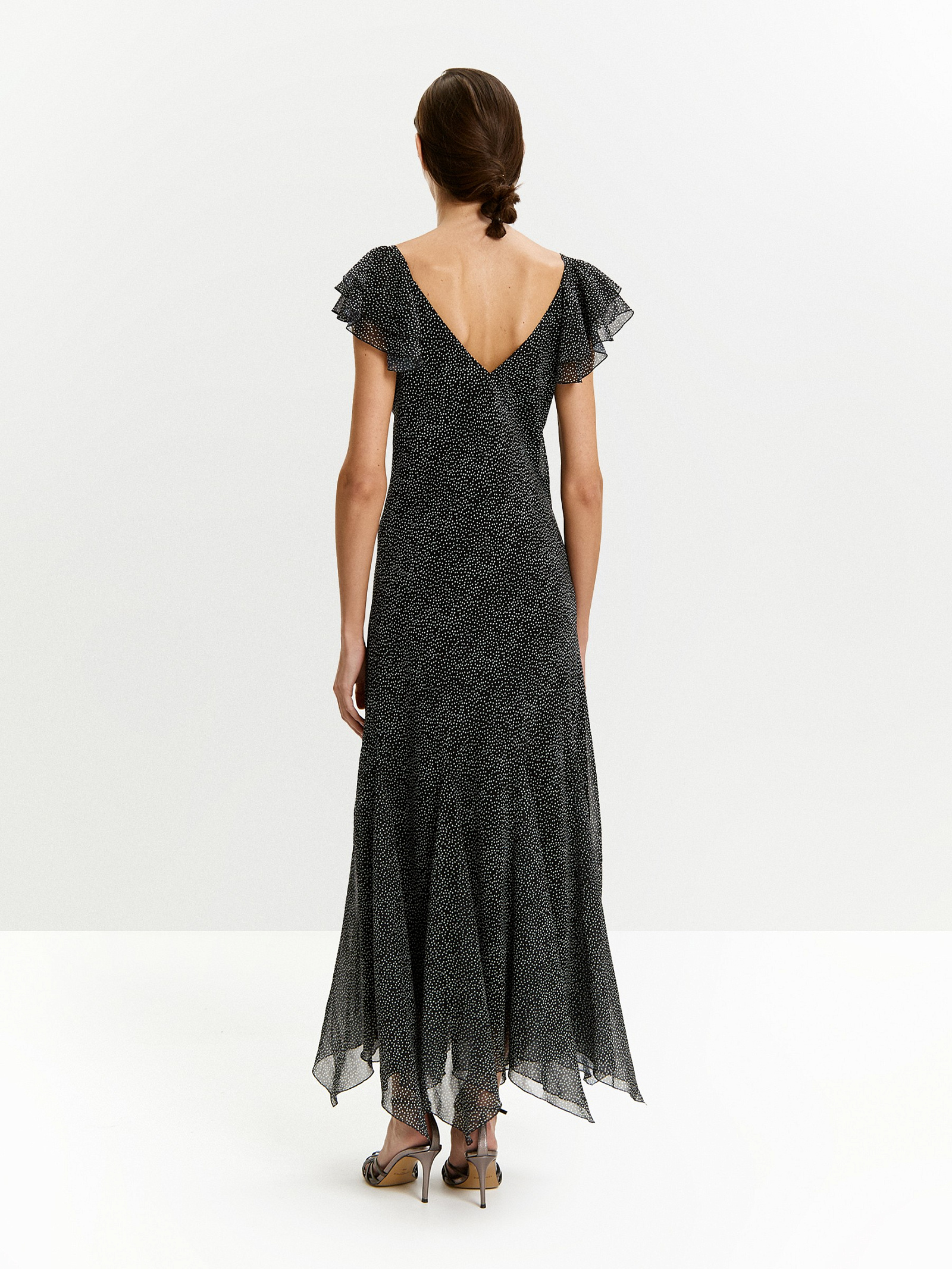 Платье приталенное с принтом